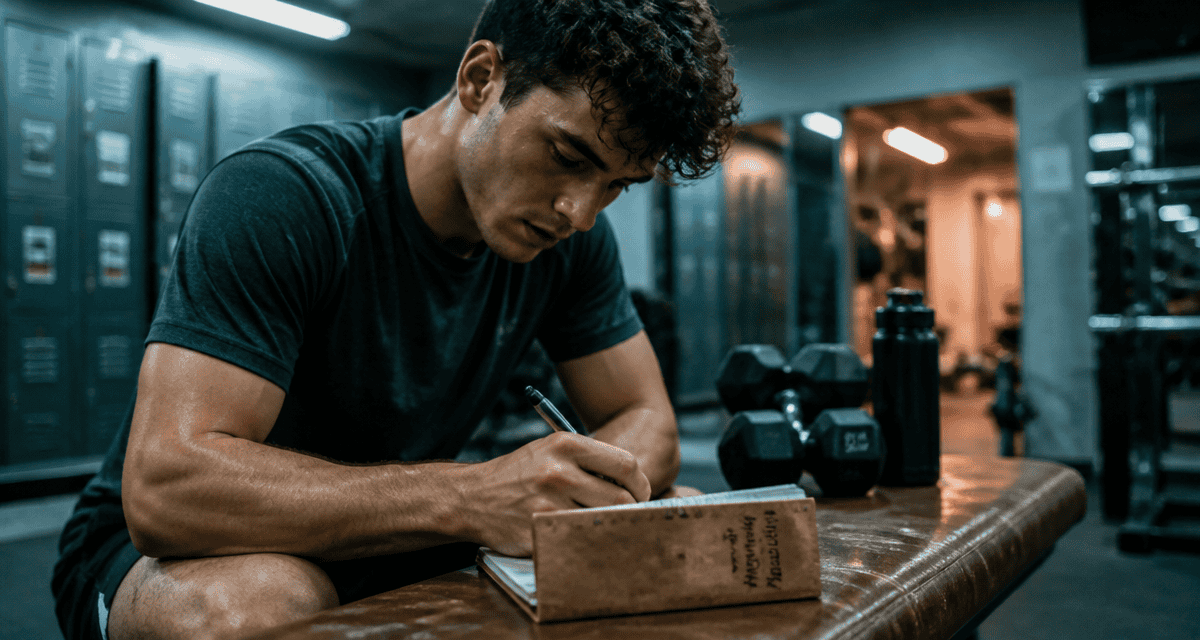 motivation musculation jeune homme carnet salle de sport