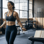 Saut a la corde et perte de poids femme sportive