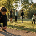 sport que faire parc femme course amis vélo