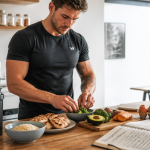 alimentation pour prendre du muscle et perdre de la graisse, repas équilibré sportif