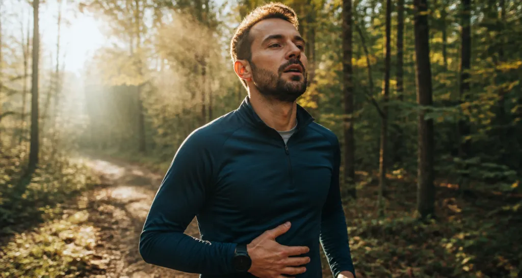 comment bien respirer en courant coureur main abdomen