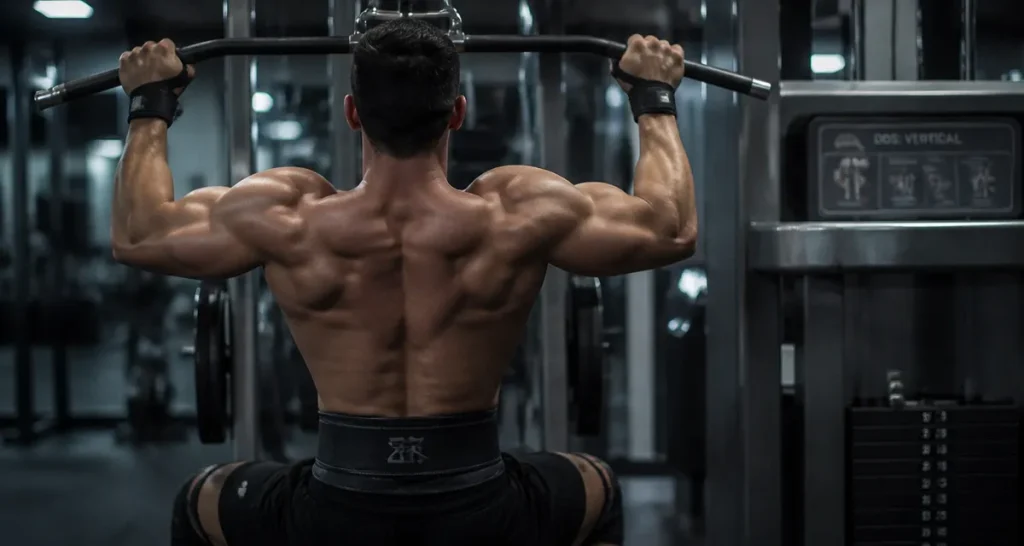 Dos musculation : tirage vertical à la poulie pour largeur en V