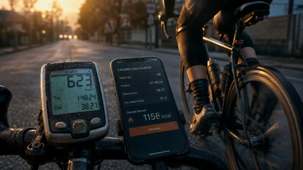 1h de vélo calorie : compteur kcal sur le guidon