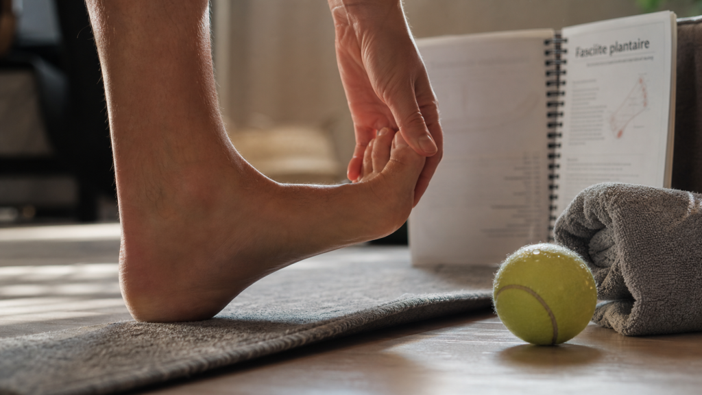 Aponévrosite plantaire traitement : étirement du fascia plantaire 30 secondes