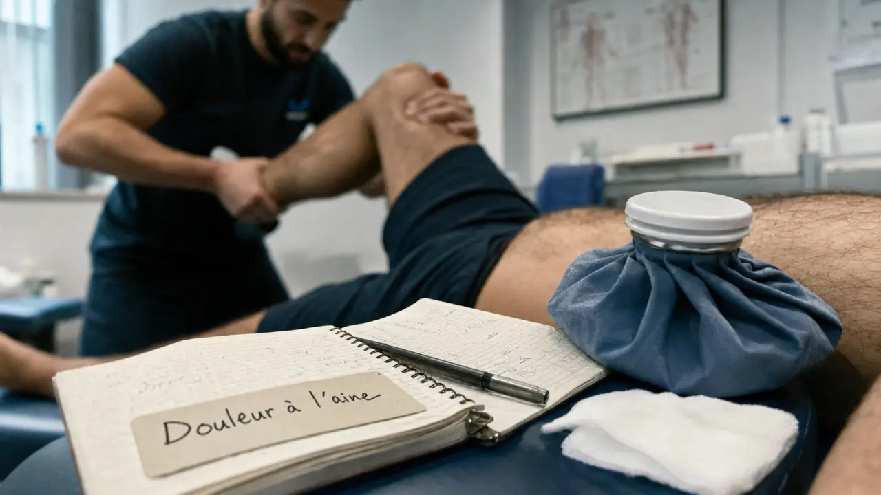 Blessure à l’aine : consultation et examen kinésithérapie