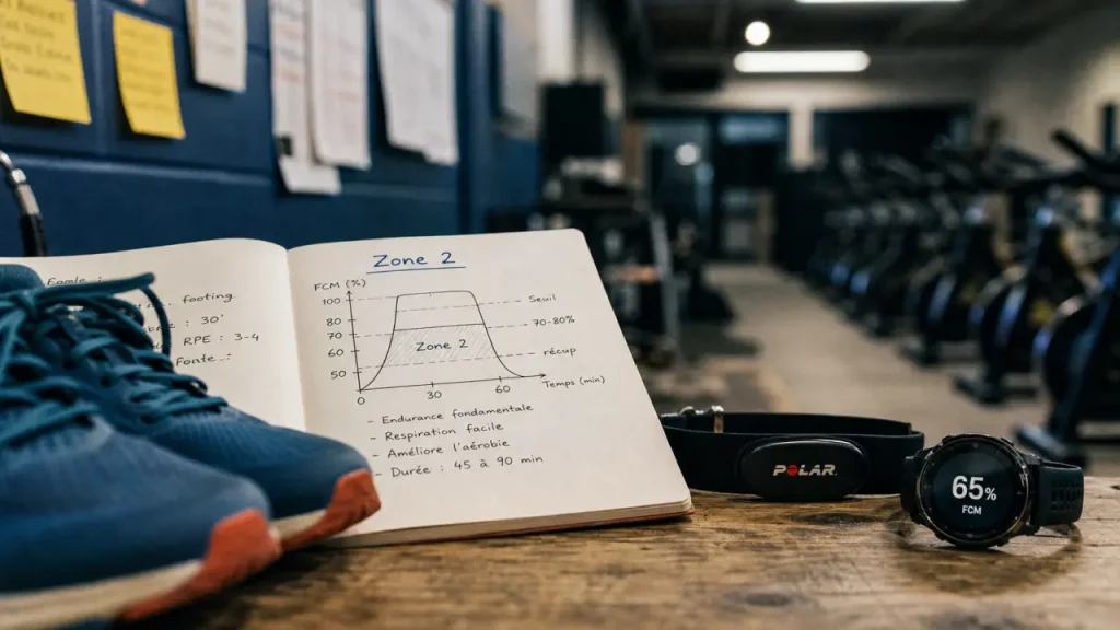 Cardio zone 2 : carnet d’entraînement et cardiofréquencemètre