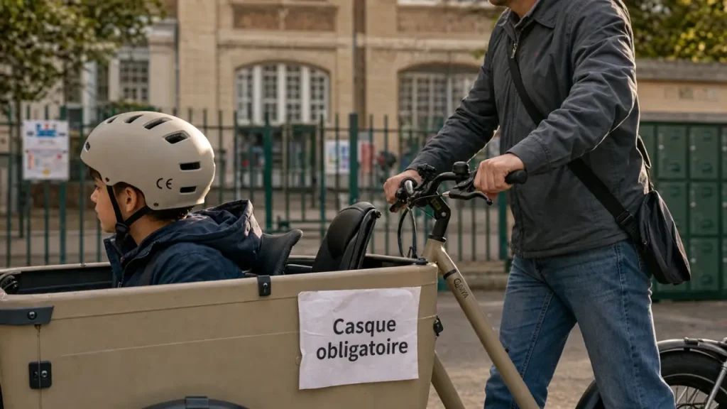 Casque obligatoire en velo pour un enfant de moins de 12 ans
