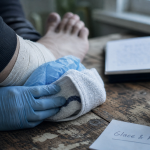 Ibuprofene tendinite : poche de glace sur tendon