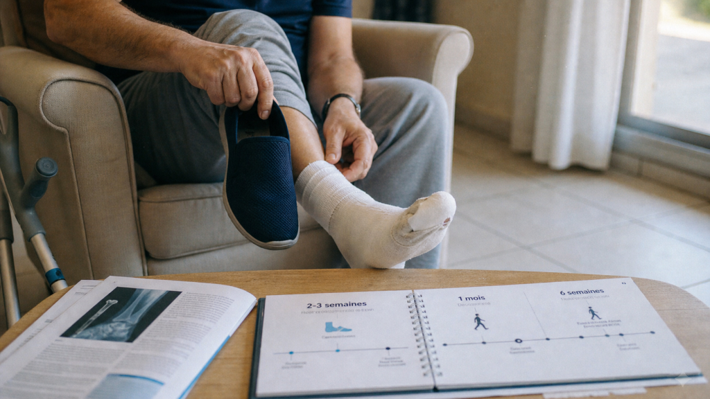 Opération hallux valgus : durée arrêt travail 2 à 6 semaines