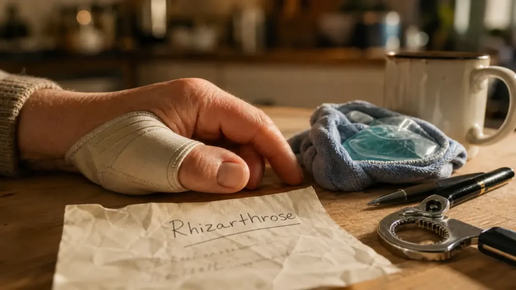 Rhizarthrose du pouce : traitement naturel avec orthèse et repos