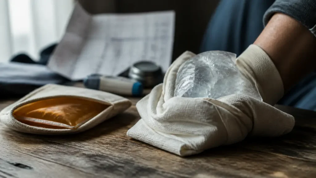 Alternance chaud-froid inflammation : poche froide et compresse chauffante