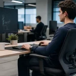 Bonne posture bureau : 90° réglage chaise, pieds à plat