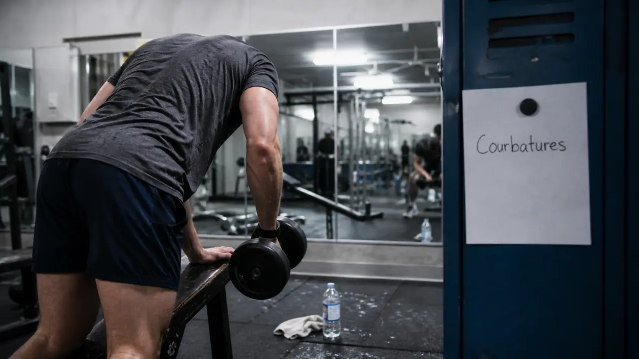 Courbatures musculation : haltère sur banc, délai 24-48h