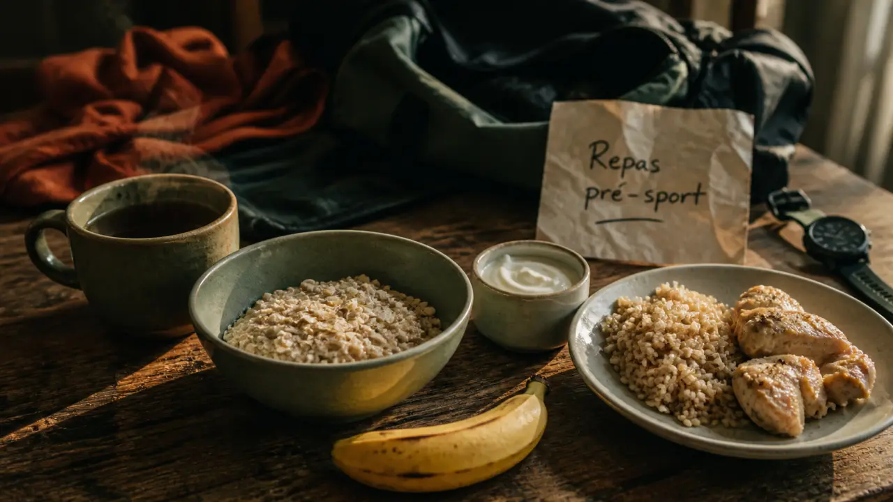 Manger avant le sport : bol flocons d’avoine, banane et riz-poulet