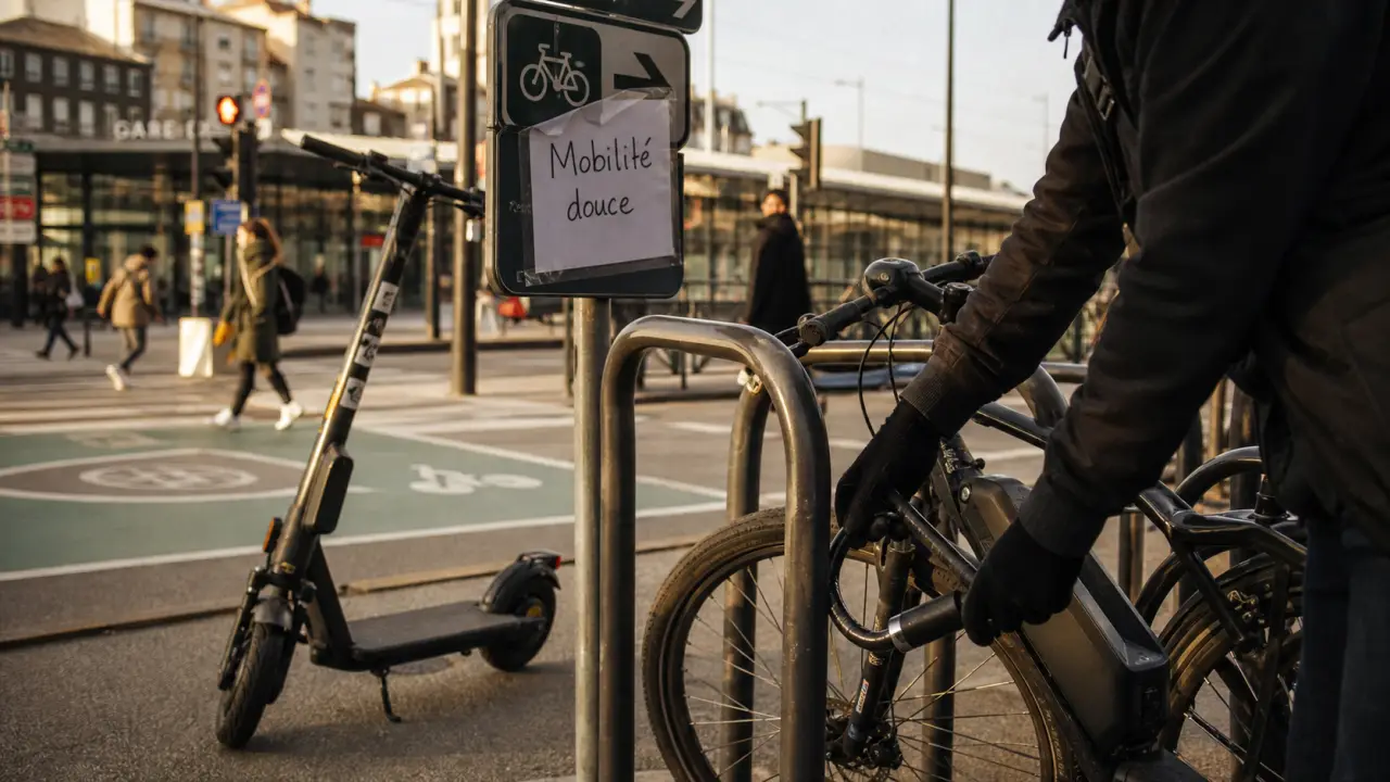 Mobilité douces : vélo et marche près d’une gare