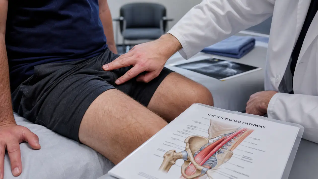 Psoas inflammation : douleur aine hanche lombaires