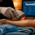 Thermothérapie chaud et froid pour soulager une douleur au bras
