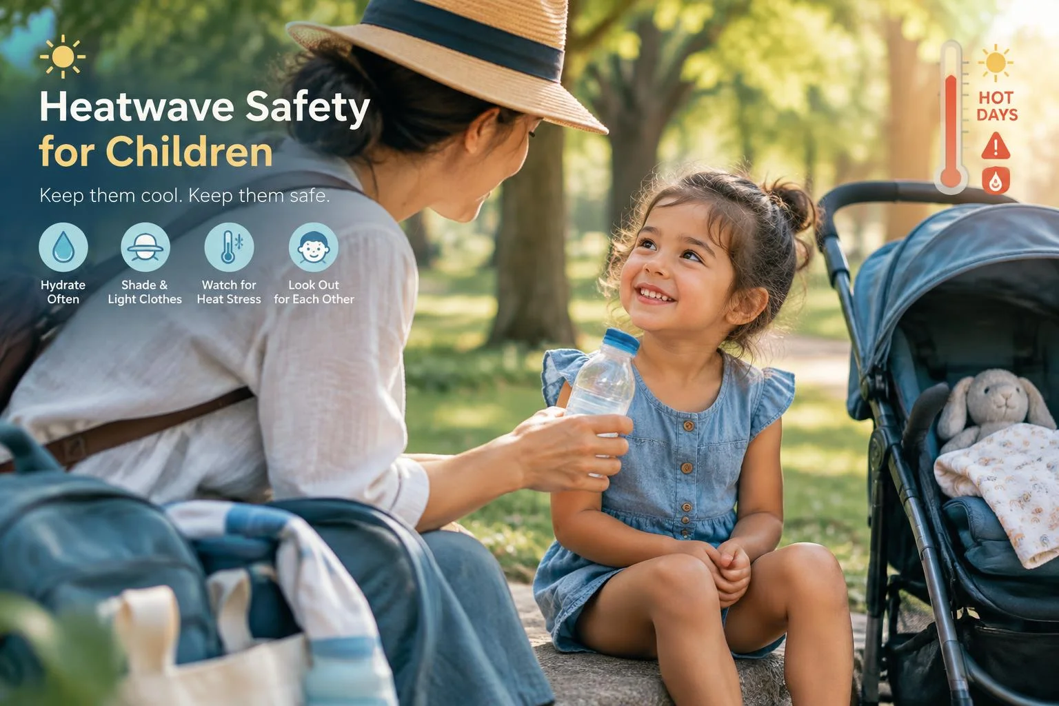 Canicule et enfants : quoi surveiller et quoi faire