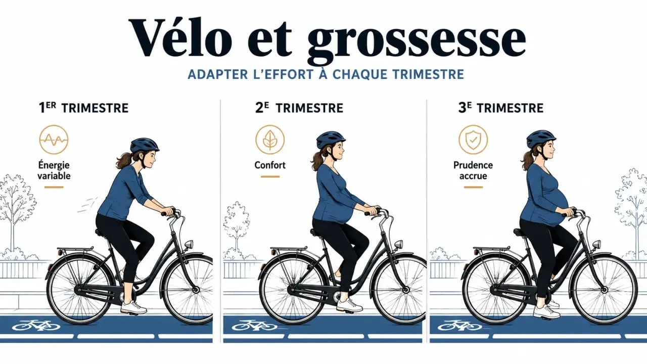 Vélo et grossesse : adaptations selon le trimestre