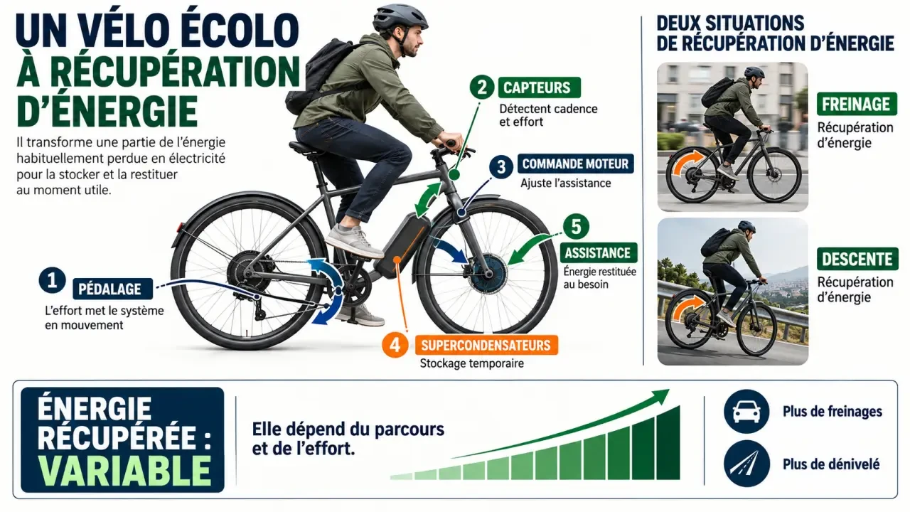 Velo ecolo sans batterie : fonctionnement des supercondensateurs et récupération d’énergie