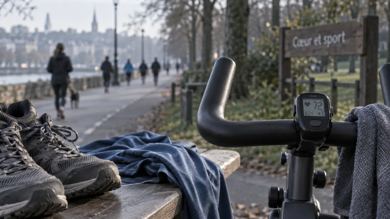 Sport pour le coeur : chaussures et cardio sur vélo d’appartement